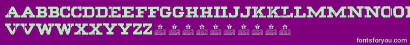 BlackPersonalUse Font – Green Fonts on Purple Background