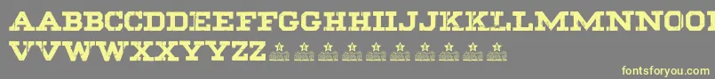BlackPersonalUse Font – Yellow Fonts on Gray Background