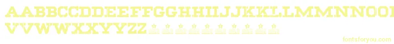 BlackPersonalUse Font – Yellow Fonts on White Background