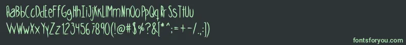 Шрифт Skinnycookiesbold – зелёные шрифты на чёрном фоне