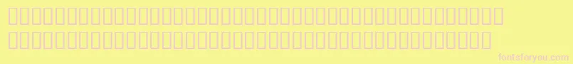 DanteMtMediumExpertItalic-fontti – vaaleanpunaiset fontit keltaisella taustalla