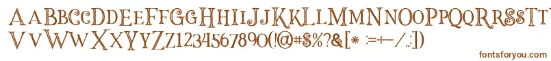 Halloweninline Font – Brown Fonts on White Background