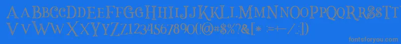 Halloweninline Font – Gray Fonts on Blue Background