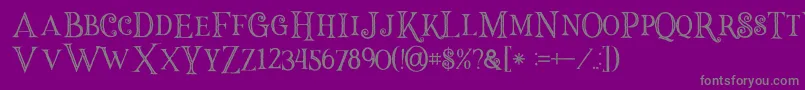 Halloweninline Font – Gray Fonts on Purple Background