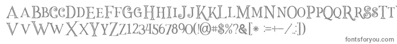 Halloweninline Font – Gray Fonts on White Background