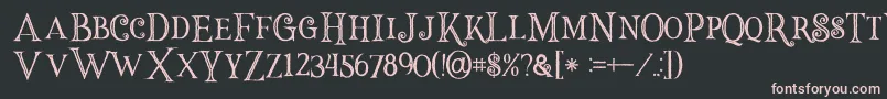 Halloweninline Font – Pink Fonts on Black Background