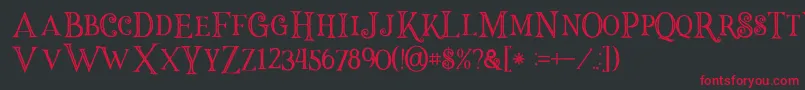 Halloweninline Font – Red Fonts on Black Background