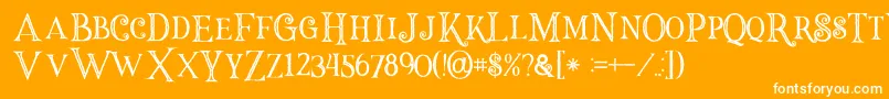 Halloweninline Font – White Fonts on Orange Background