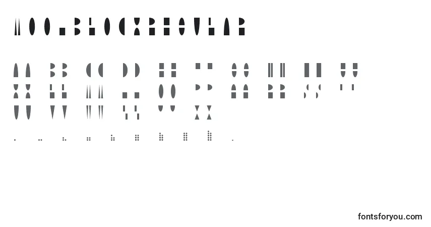 Schriftart MoonblockRegular – Alphabet, Zahlen, spezielle Symbole