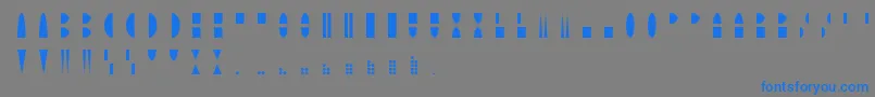 MoonblockRegular Font – Blue Fonts on Gray Background