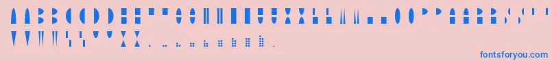フォントMoonblockRegular – ピンクの背景に青い文字