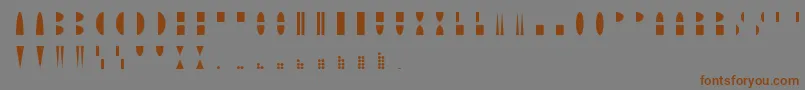 MoonblockRegular Font – Brown Fonts on Gray Background