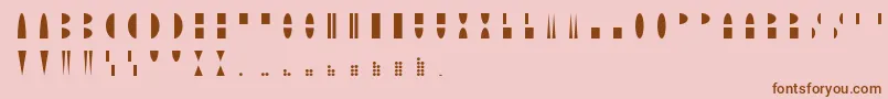 Czcionka MoonblockRegular – brązowe czcionki na różowym tle