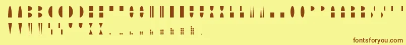 fuente MoonblockRegular – Fuentes Marrones Sobre Fondo Amarillo