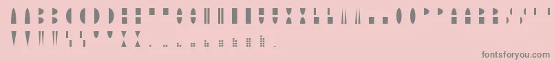 MoonblockRegular-Schriftart – Graue Schriften auf rosa Hintergrund