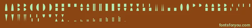 MoonblockRegular Font – Green Fonts on Brown Background