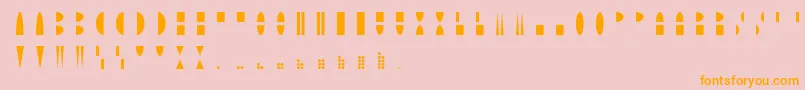 MoonblockRegular-Schriftart – Orangefarbene Schriften auf rosa Hintergrund