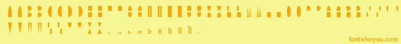 MoonblockRegular Font – Orange Fonts on Yellow Background