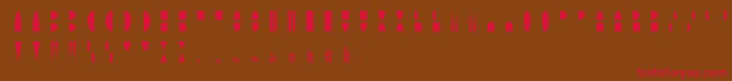 MoonblockRegular Font – Red Fonts on Brown Background