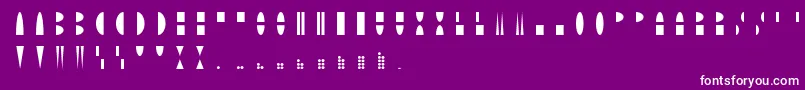 Fonte MoonblockRegular – fontes brancas em um fundo violeta