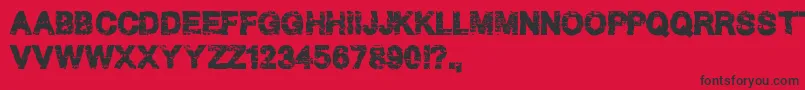 HardGrunge Font – Black Fonts on Red Background