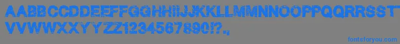 HardGrunge Font – Blue Fonts on Gray Background