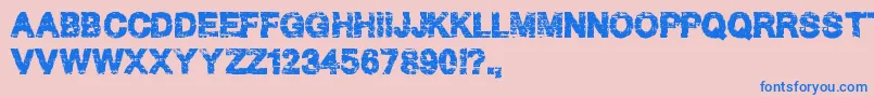 HardGrunge Font – Blue Fonts on Pink Background