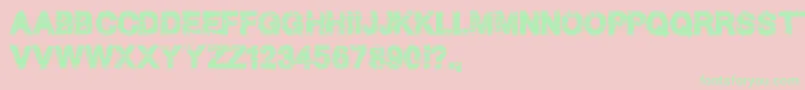 HardGrunge Font – Green Fonts on Pink Background