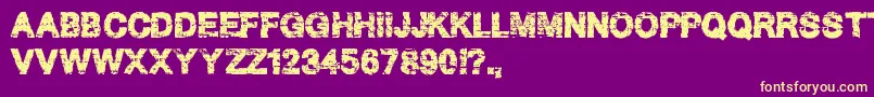 HardGrunge Font – Yellow Fonts on Purple Background