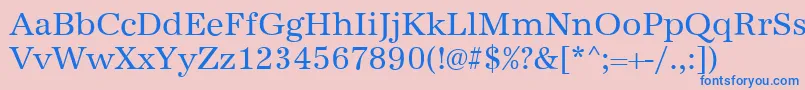 AntiquastdRegular Font – Blue Fonts on Pink Background