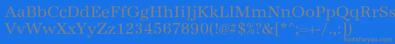 AntiquastdRegular Font – Gray Fonts on Blue Background