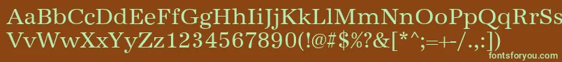 AntiquastdRegular Font – Green Fonts on Brown Background