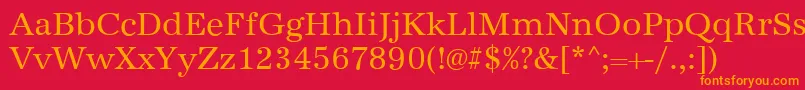 AntiquastdRegular Font – Orange Fonts on Red Background