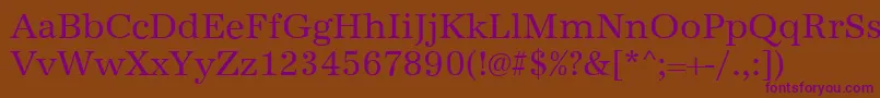 AntiquastdRegular Font – Purple Fonts on Brown Background