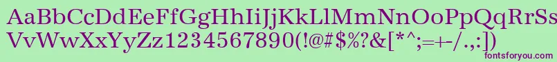 AntiquastdRegular Font – Purple Fonts on Green Background