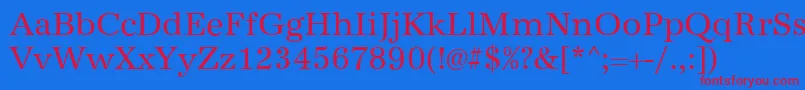 AntiquastdRegular Font – Red Fonts on Blue Background