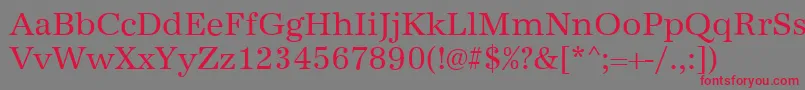 AntiquastdRegular Font – Red Fonts on Gray Background