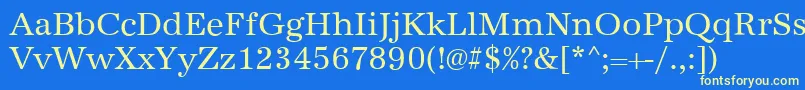 AntiquastdRegular Font – Yellow Fonts on Blue Background