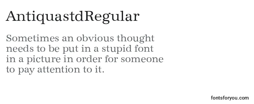 Review of the AntiquastdRegular Font