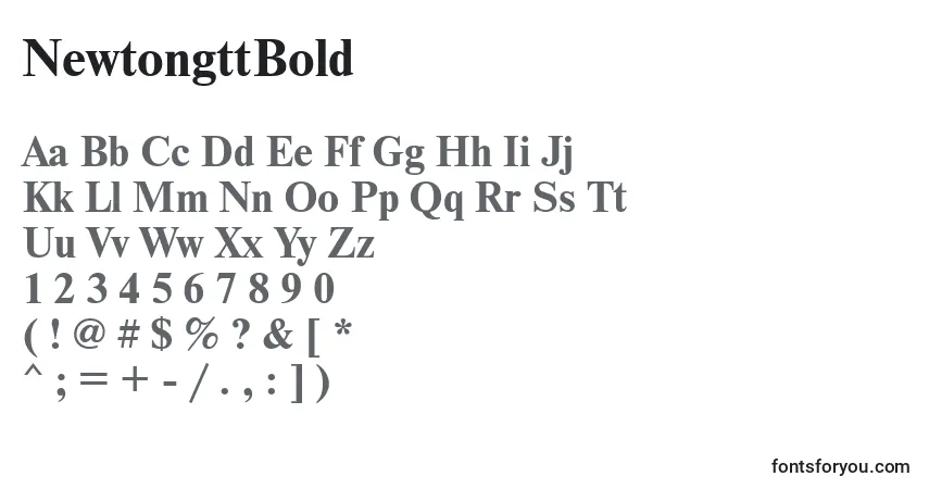 Шрифт NewtongttBold – алфавит, цифры, специальные символы