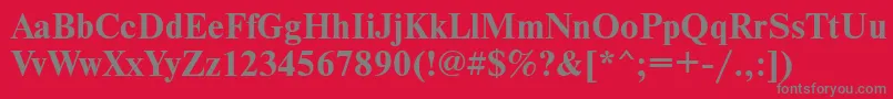 NewtongttBold Font – Gray Fonts on Red Background