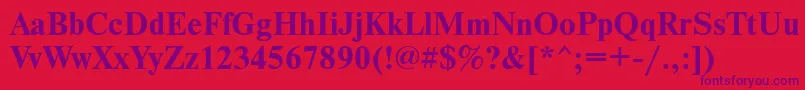 NewtongttBold-Schriftart – Violette Schriften auf rotem Hintergrund