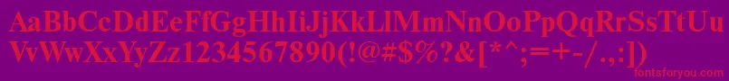 NewtongttBold Font – Red Fonts on Purple Background