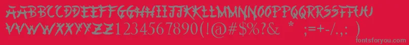 ChineseAsianStyle Font – Gray Fonts on Red Background