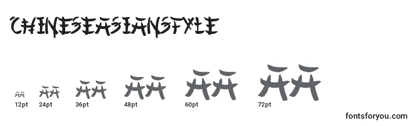 Größen der Schriftart ChineseAsianStyle