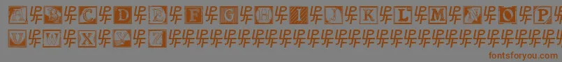 ShrewsburyInitials Font – Brown Fonts on Gray Background