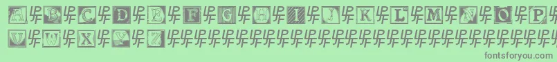 ShrewsburyInitials Font – Gray Fonts on Green Background