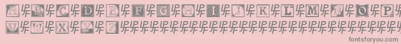 ShrewsburyInitials Font – Gray Fonts on Pink Background