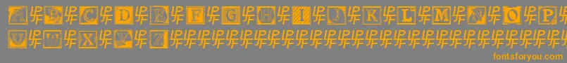 ShrewsburyInitials Font – Orange Fonts on Gray Background