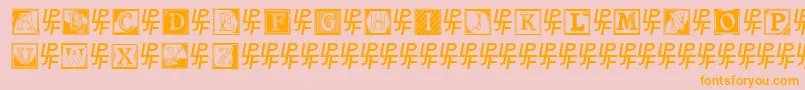 ShrewsburyInitials Font – Orange Fonts on Pink Background